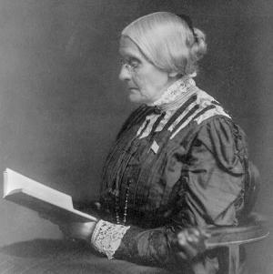 Early campaigner for women’s rights, Susan B Anthony was born 15 February 1820
