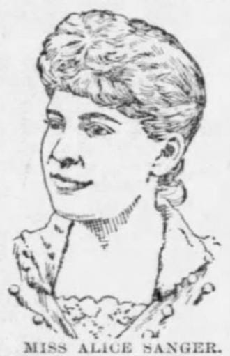 Sketch of Alice Sanger, first female White House Staffer
