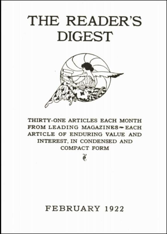 The first Reader’s Digest magazine is first published this day in 1922