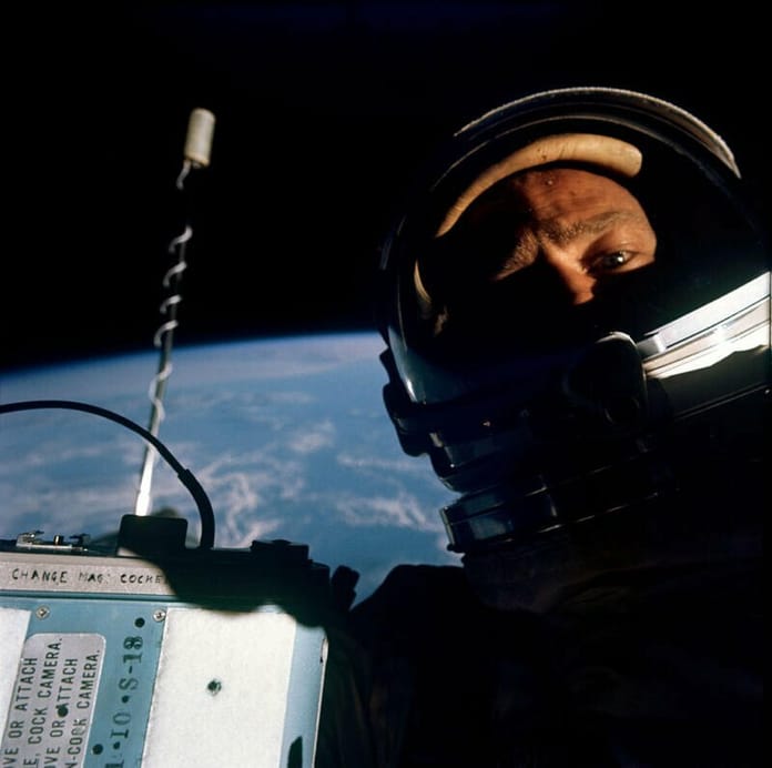 First selfie in space