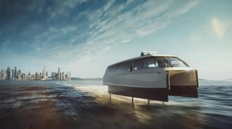 Zero-Emission ‘Flying’ Electric Boat Offers Faster Commuting Than The Metro