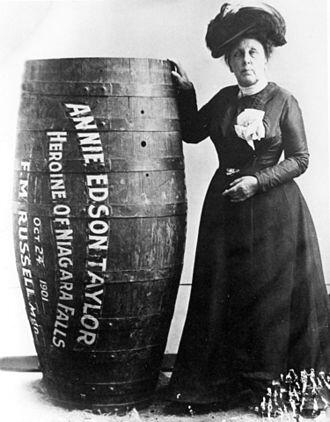  First person successfully barrel rolls off Niagara Falls in 1901