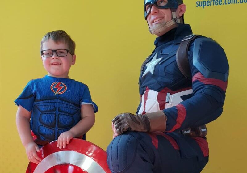  Kids in hospital trade gowns for superhero costumes