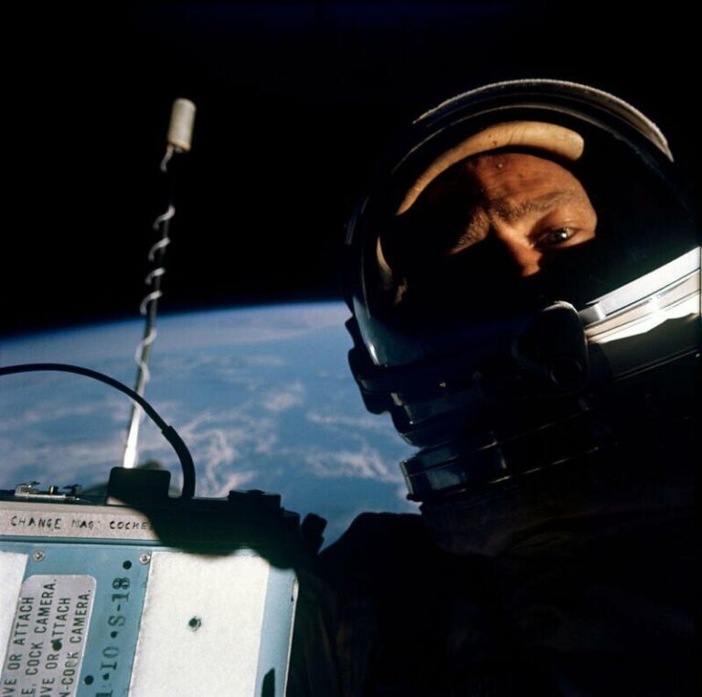 First selfie in space: Buzz Aldrin snaps himself in 1966