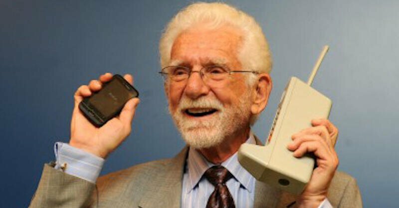 Dr Martin Cooper who made the first mobile phone call