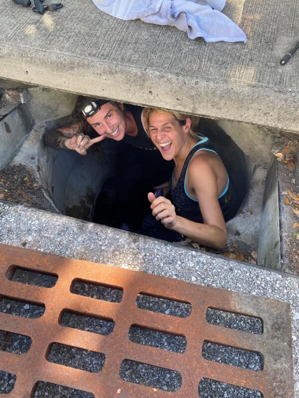 The Pawshank Redemption: Woman crawls through sewer to rescue kitten
